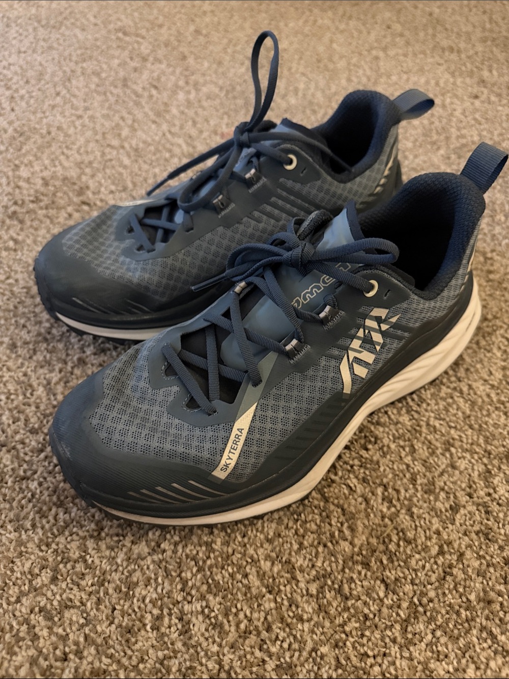LOWA Sky Terra Trail Shoes - Slate Blue and White